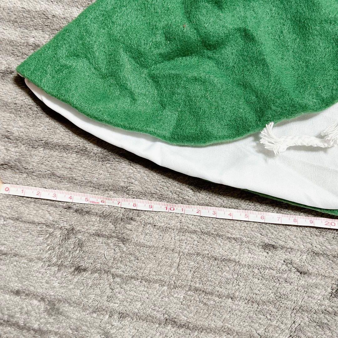 犬の衣装のクリスマスのペットの服 グリーン ポンチョ風 紐付き