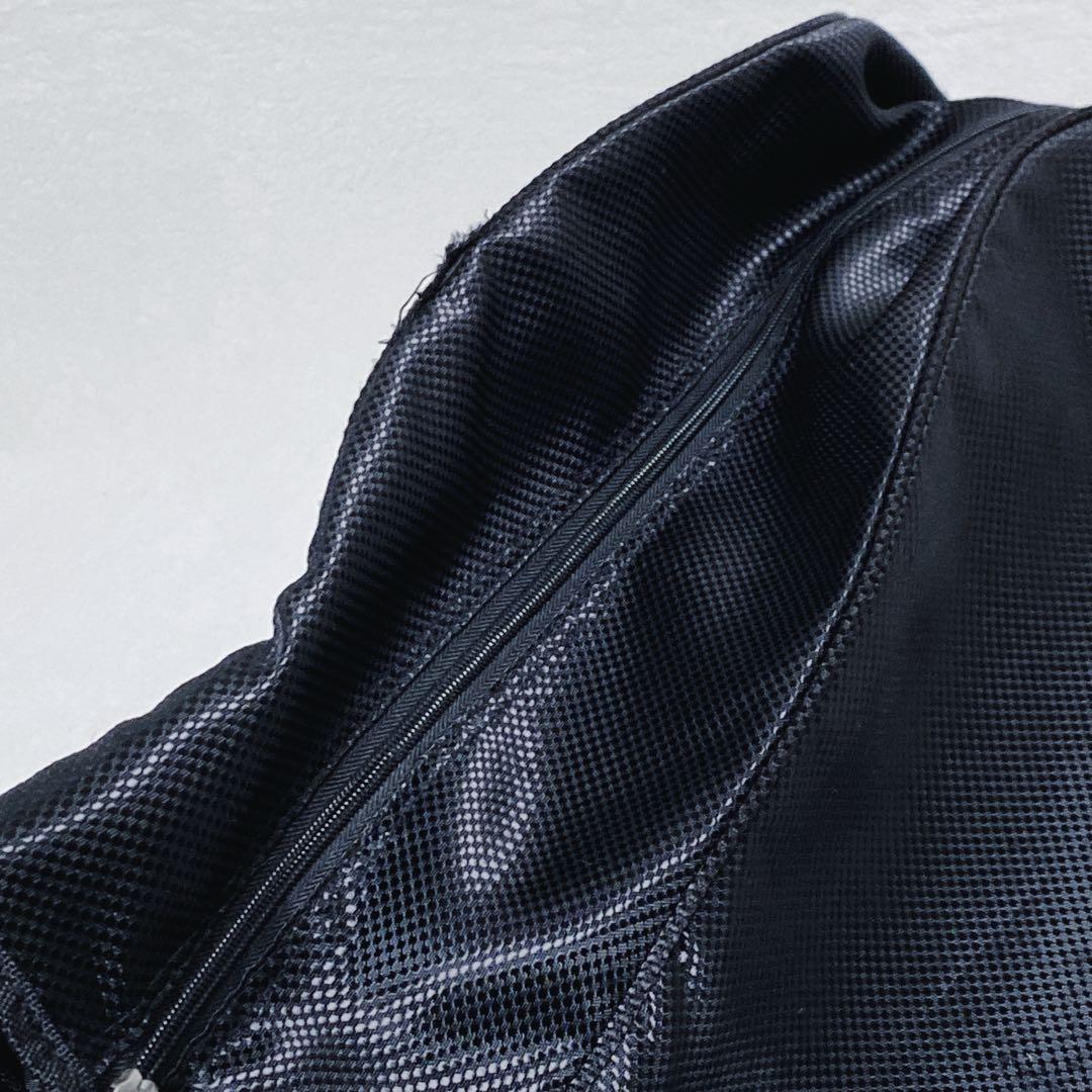 アディダス　キャディバッグ　ホワイト×ブラック　白黒　エナメル　合成皮革　9型