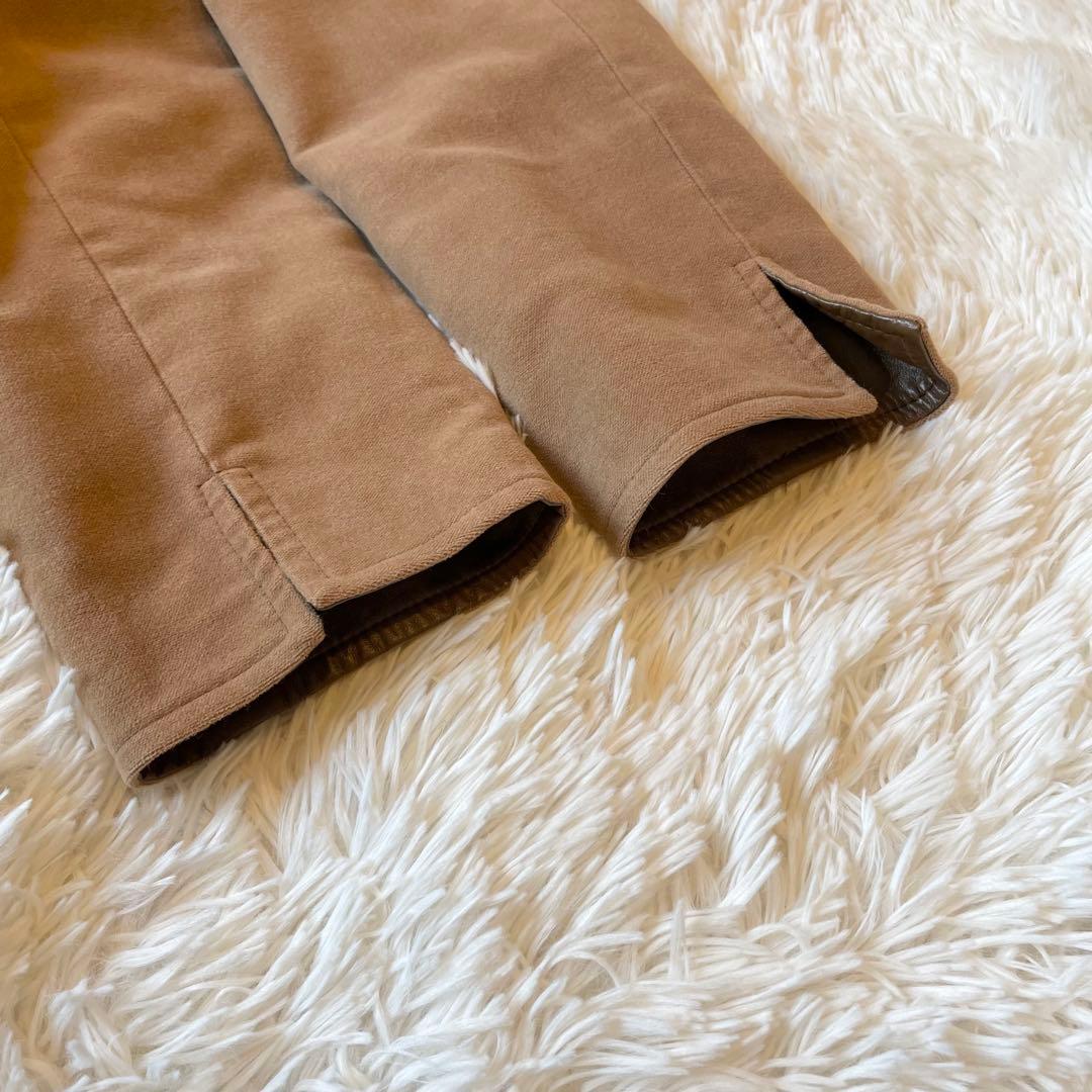 美品✨バーバリー ロンドン L相当 ウールコート 上質ショートコート レザー切替