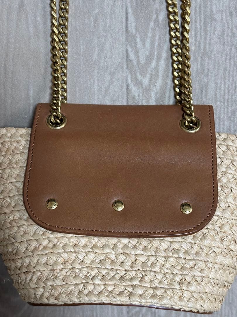 【つくね】サンローランマノンMINIラフィア2wayかごバッグ