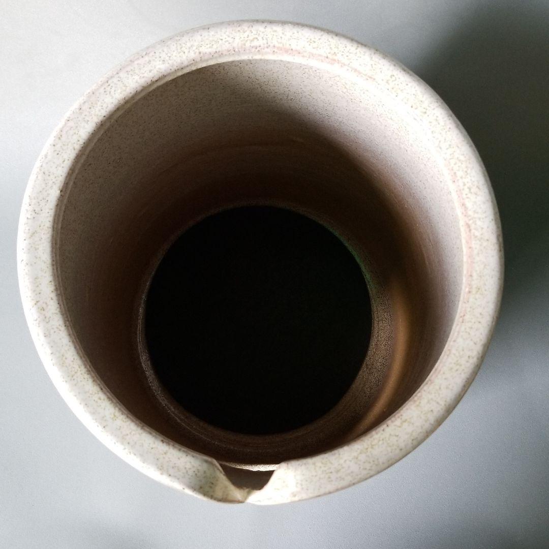 信楽焼傘立て  台形型白 高さ４０cm