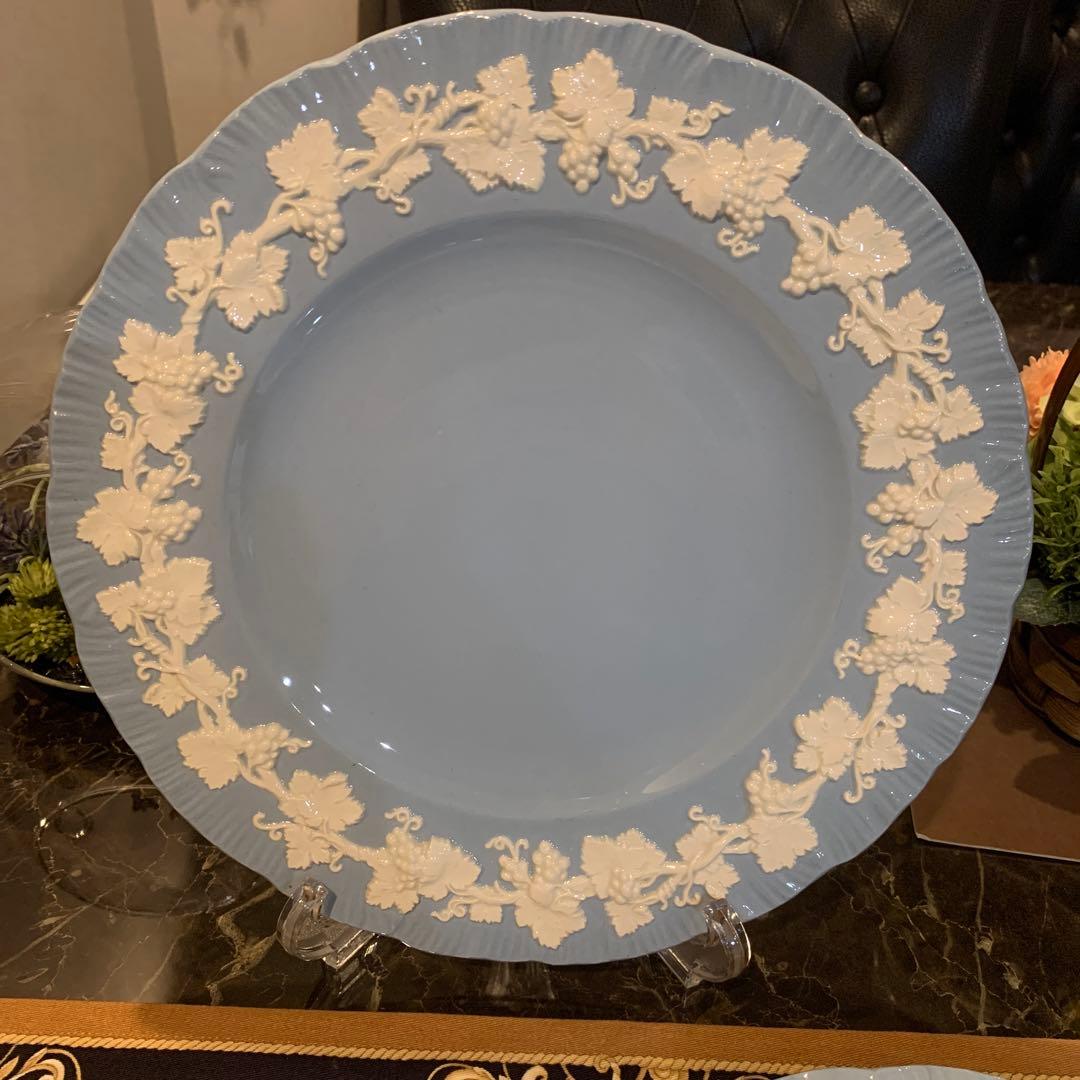 希少　ウェッジウッド エンボスド　クイーンズウェア　ディナープレート
