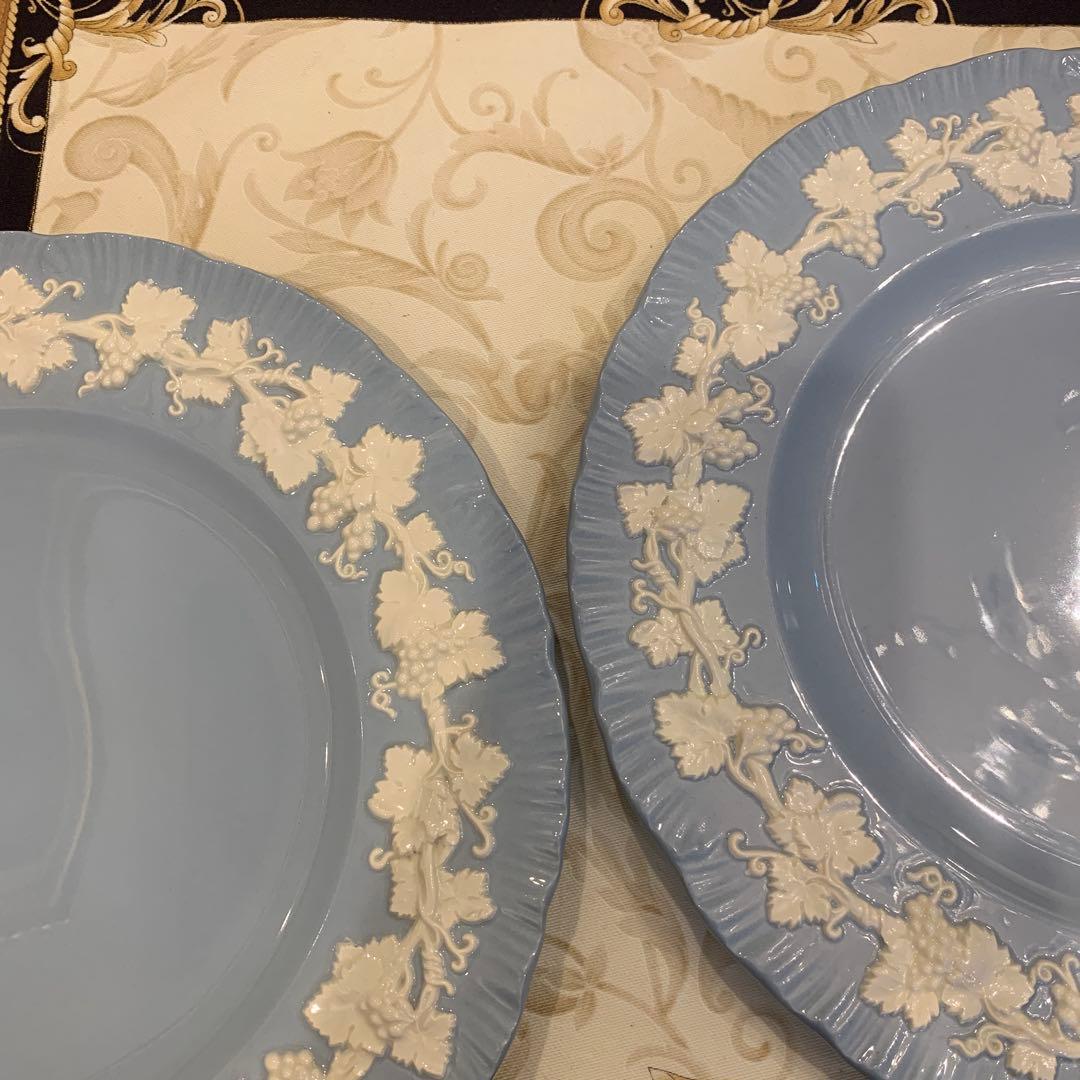 希少　ウェッジウッド エンボスド　クイーンズウェア　ディナープレート