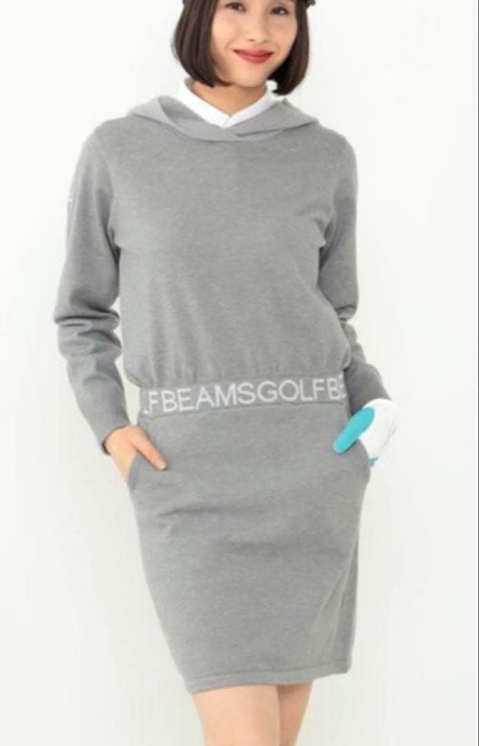 BEAMS GOLF PUPPLE LABELパーカー ニット ワンピース