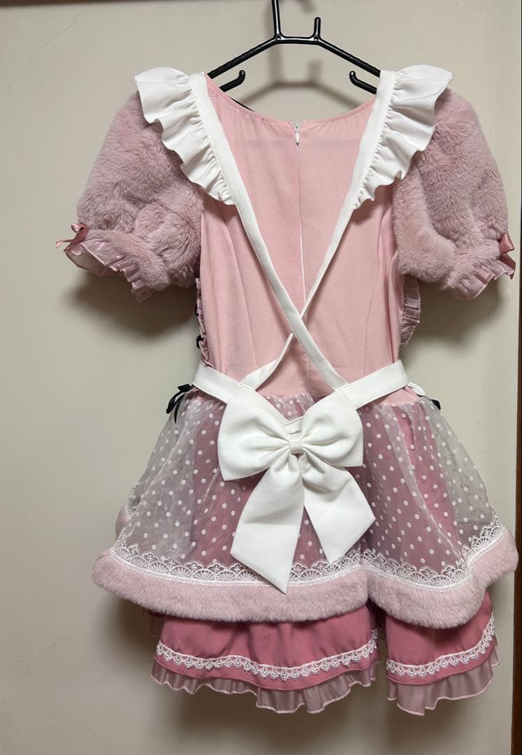 Malymoonマリームーン シュガードットシフォンピンクメイド