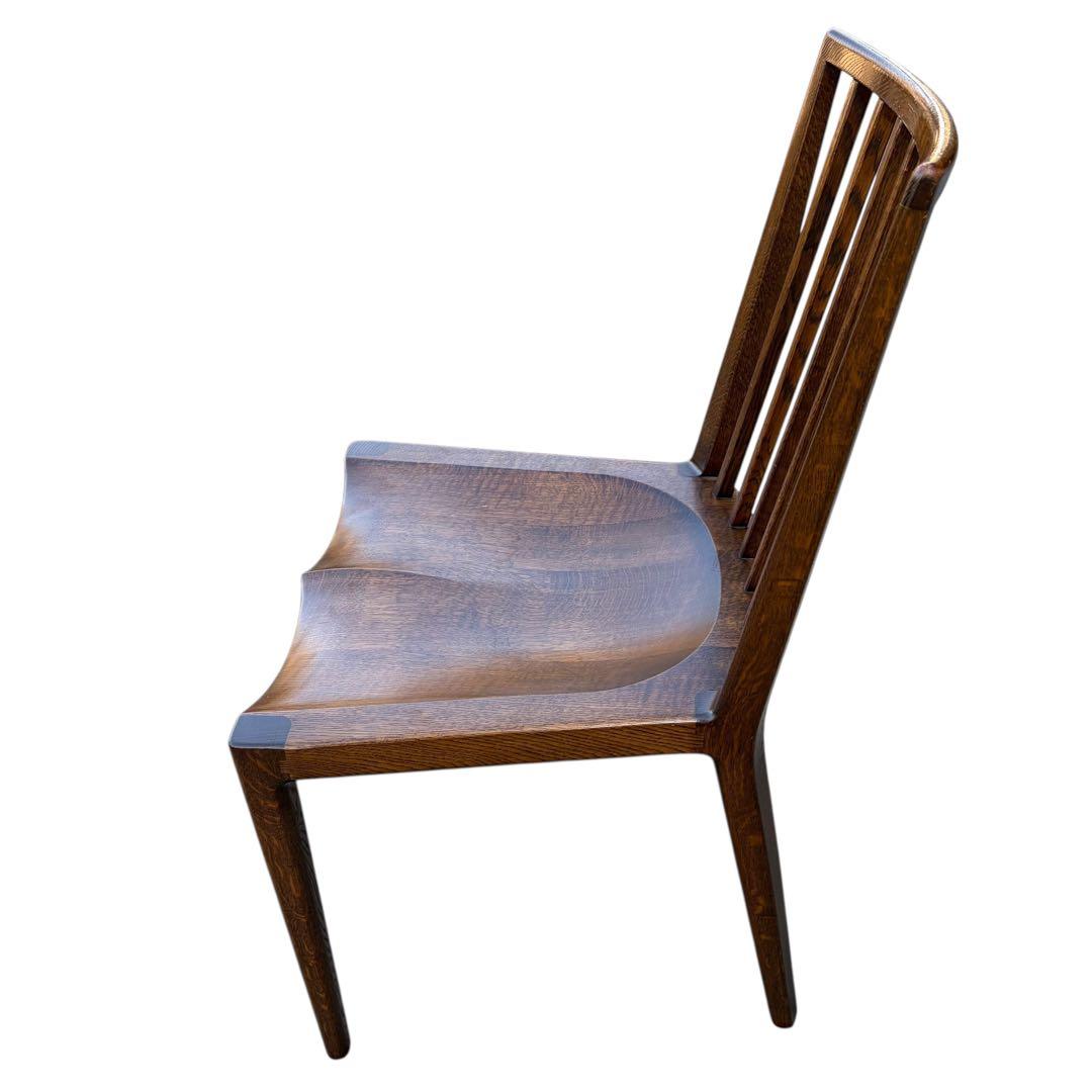 起立木工 ナラ材 パレスDチェア 木製 ダイニングチェア 2脚セット