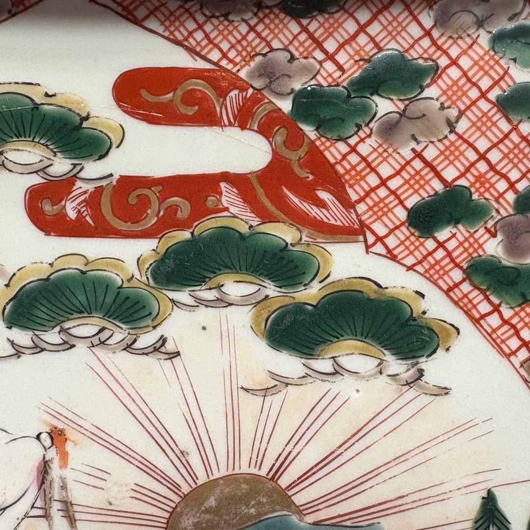 江戸時代　古伊万里　鍋島　赤絵　皿