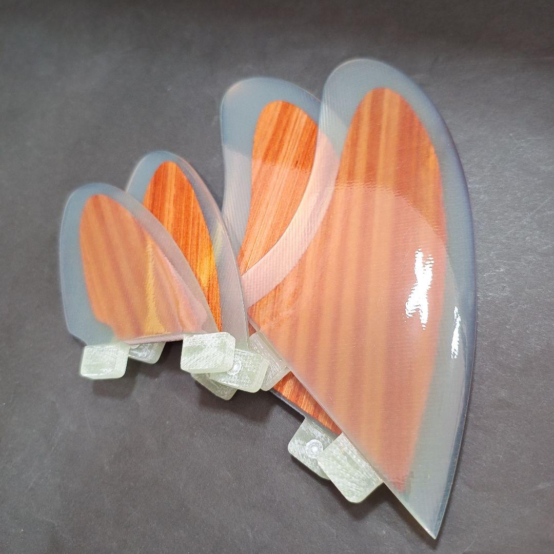 ウッドコア　クワッドフィン　ダークウッド　FCS対応 フィン