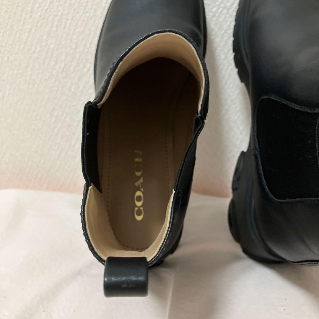 coach コーチ　サイドゴアブーツ　24.5 黒　使用頻度わずか　中も綺麗です