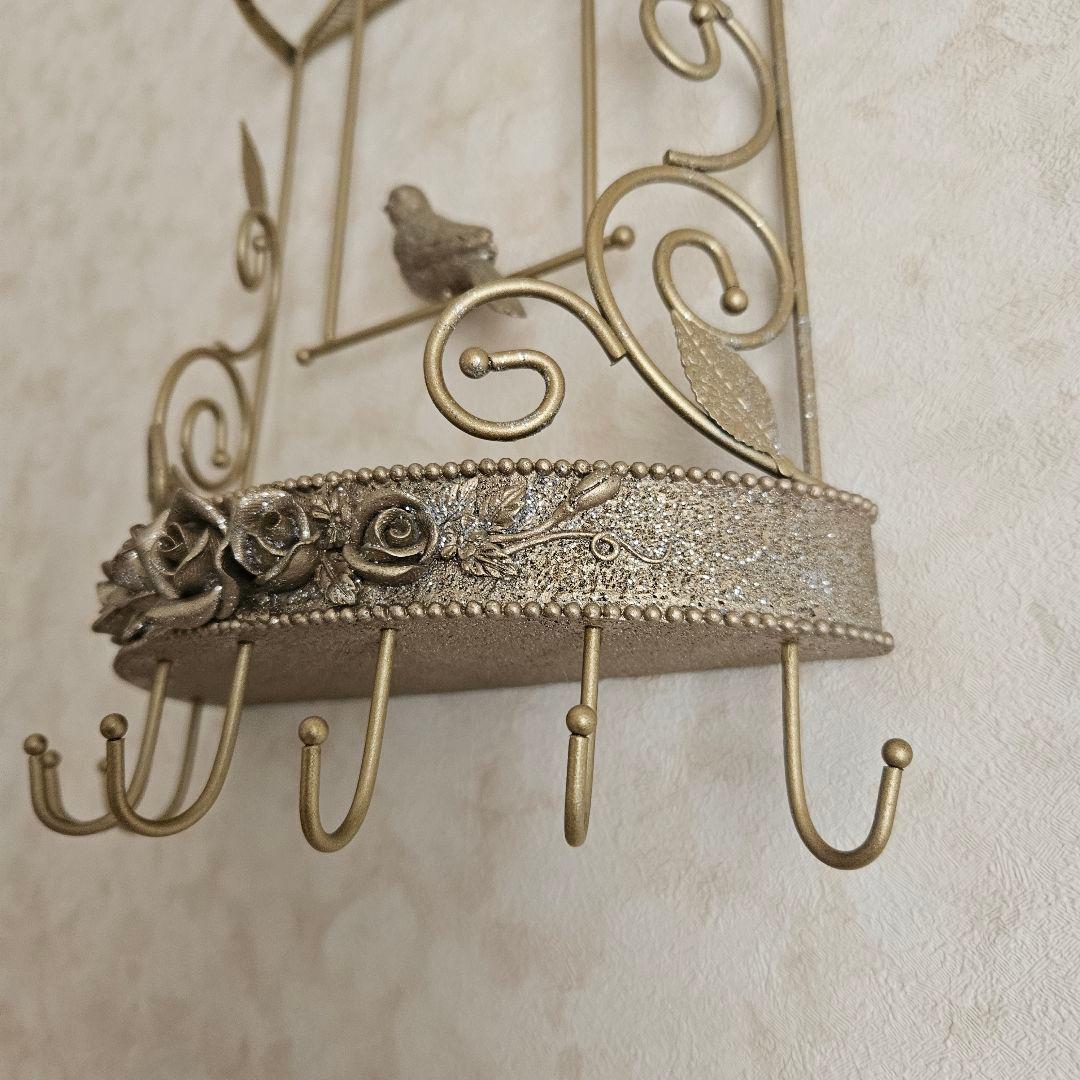 限定アンティーク品　鳥のデザイン壁掛け収納フック