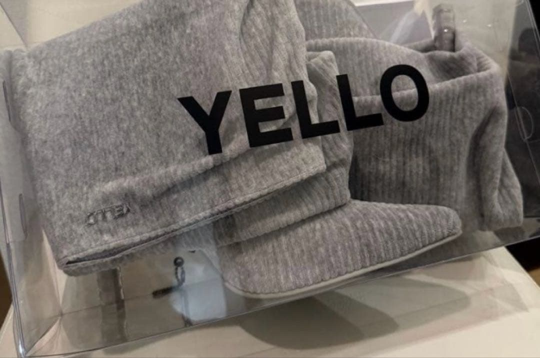 YELLO グレー ロングブーツ L サイズ