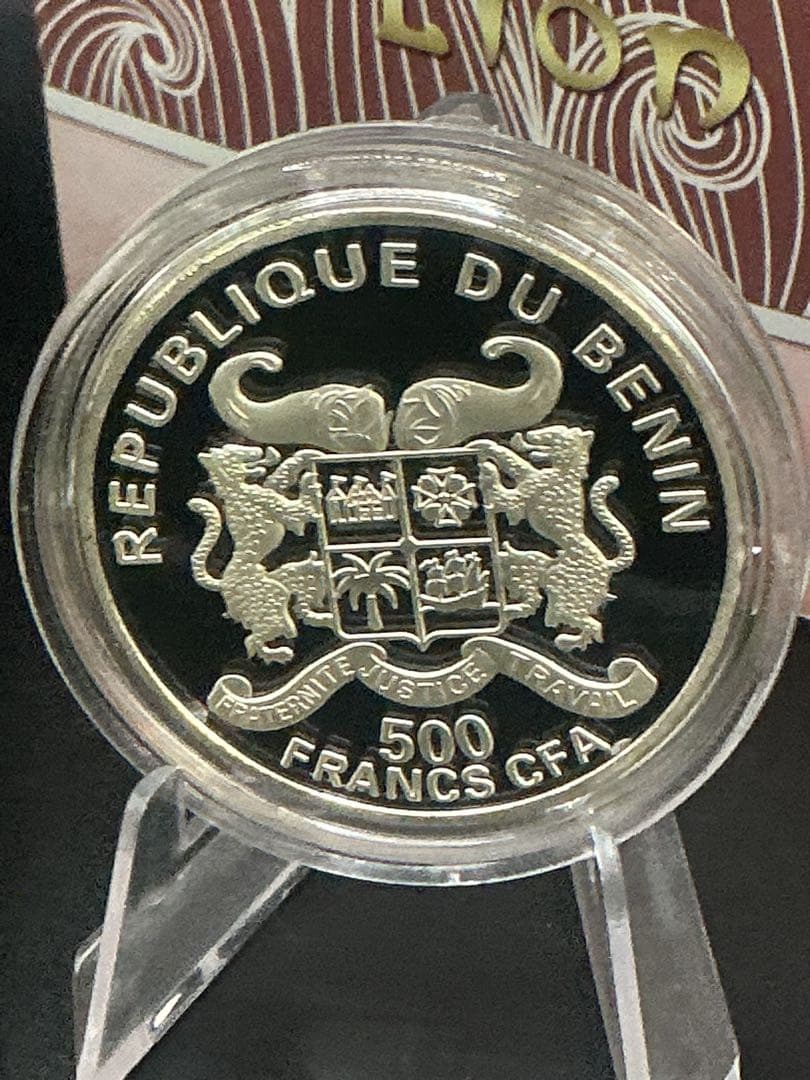 ミュシャ × 黄道十二宮 ― 獅子座、Leo　銀メッキ付き白銅貨