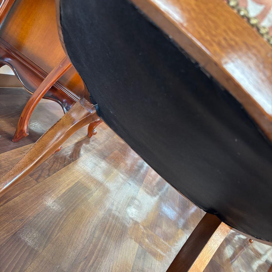 イタリア製クラシックスタイル ダイニングチェア ピンク