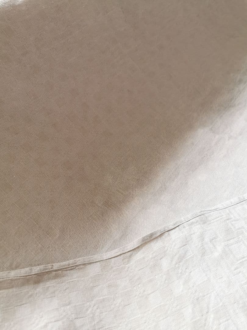 アンティーク フランス1880頃 幾何学模様ダマスク織り天然リネン ラージクロス