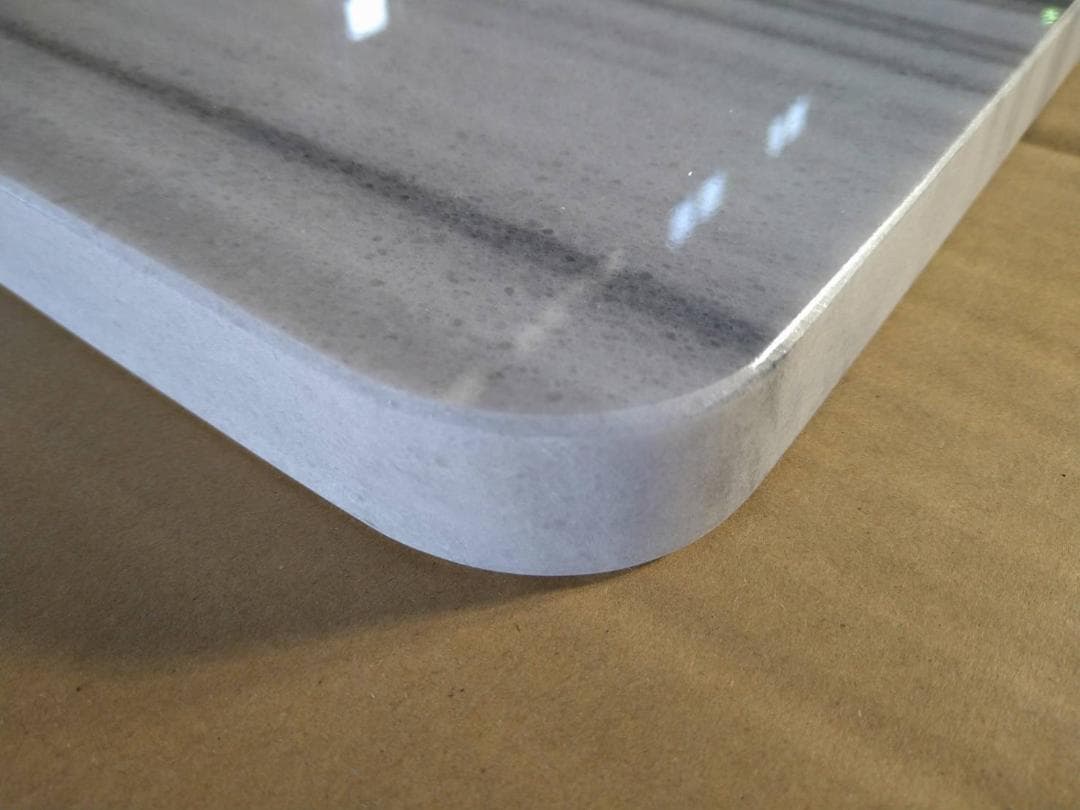 天然白大理石 のし台　600×400×23 R●製菓台・こね台●新品●送料無料