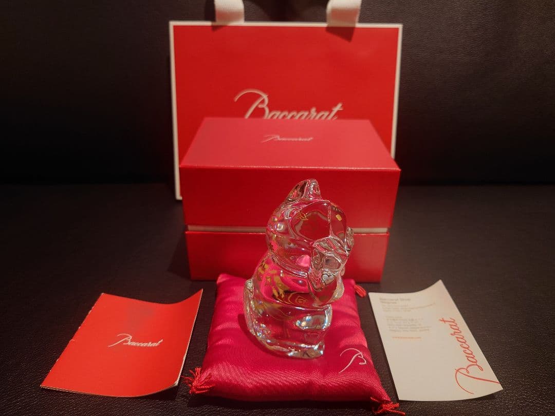 【限定3,000体】バカラ/招き猫/ファウナクリストポリス/専用赤布団付き