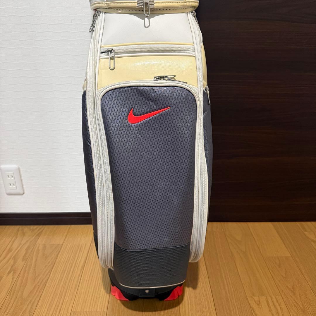 Nike キャディバッグ ゴルフバッグ ホワイト グレー レッド