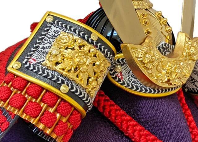 10号兜 大塔兜 中鍬形 赤糸縅 五月人形 コンパクト飾り 兜飾り お祝い　兜