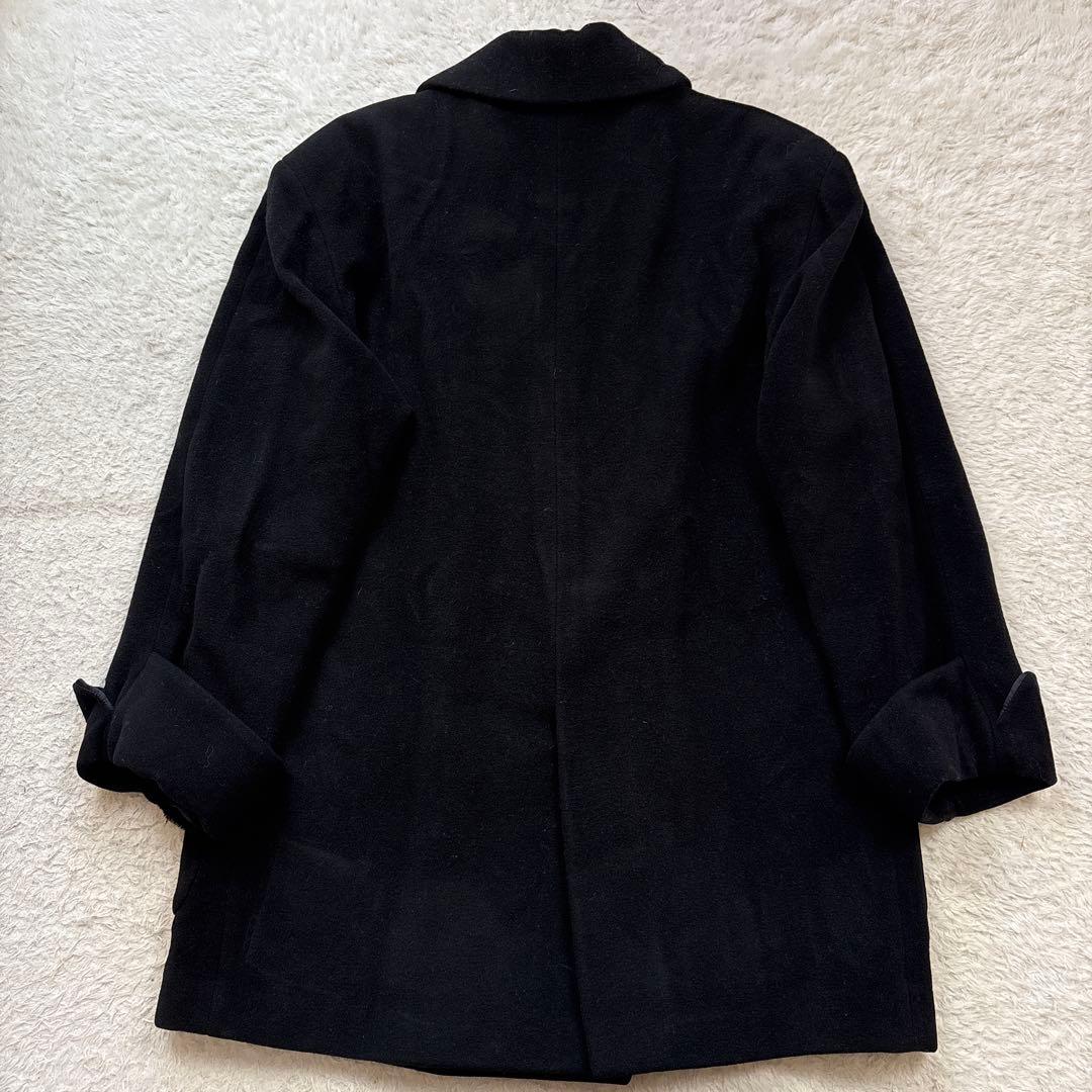 GUCCI グッチ　アンゴラウールピーコート　ヴィンテージ ブラック　金釦