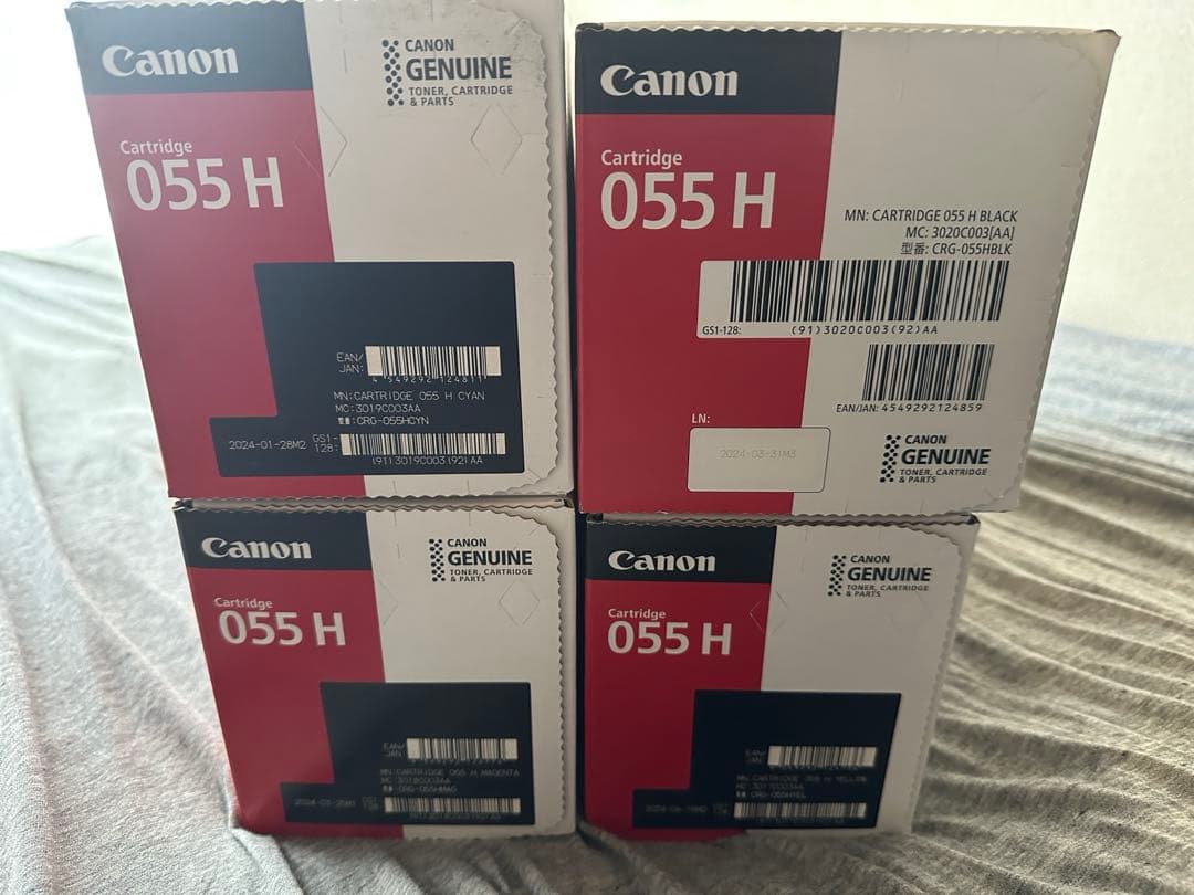 4色セット　Canon CRG-055H トナーカートリッジ 純正品　未開封