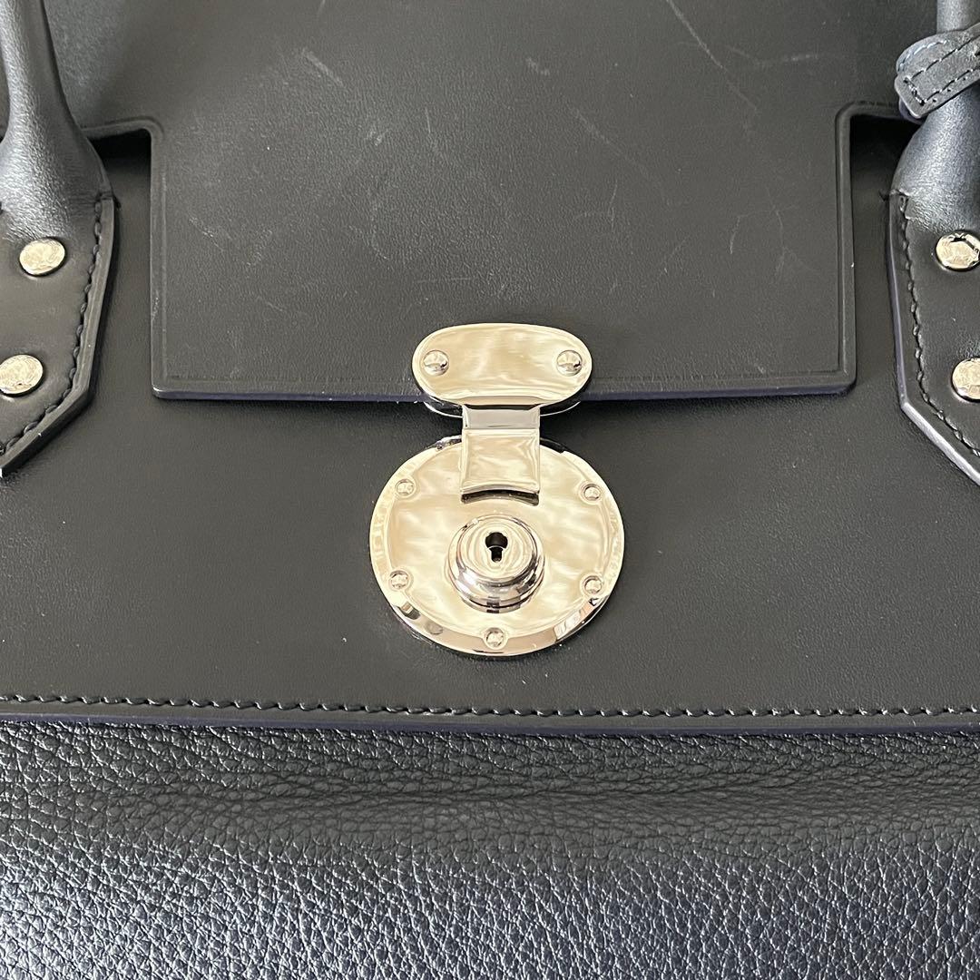 SOMES SADDLE×HT LABEL ビジネスバッグ　レザー　ネイビー