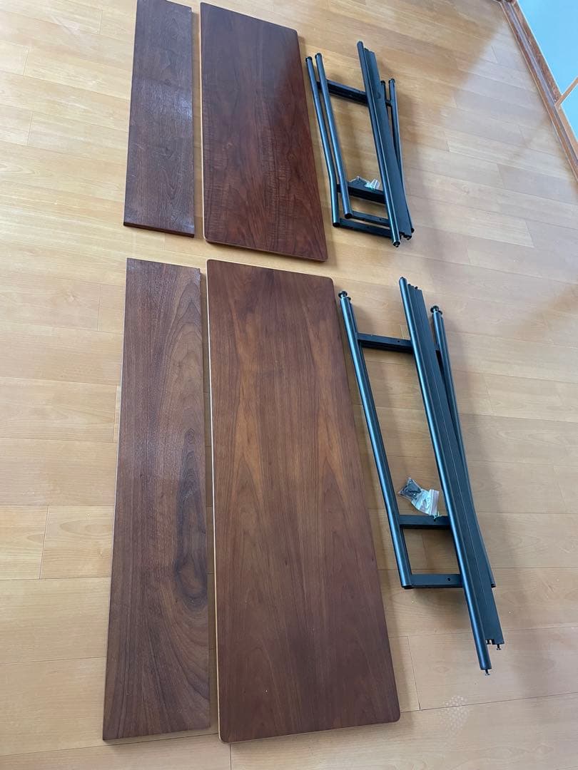 カウンターテーブル 天然木120×40 ブラウン