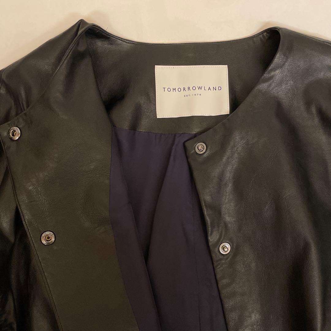 金子綾×TOMORROWLAND フェイクレザージャケット