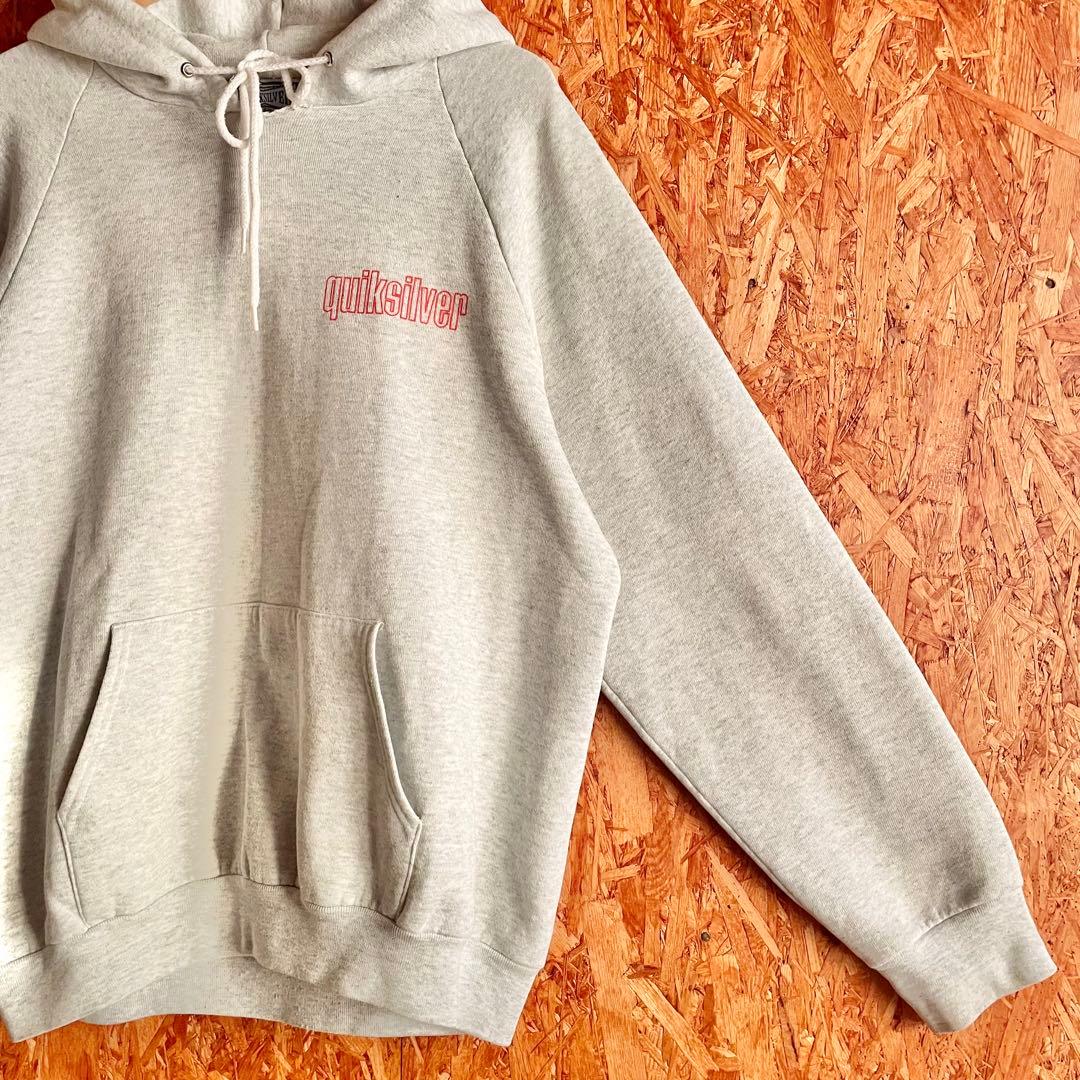 90s QUIKSILVER カナダ製 スウェット オールドサーフ グレー レア