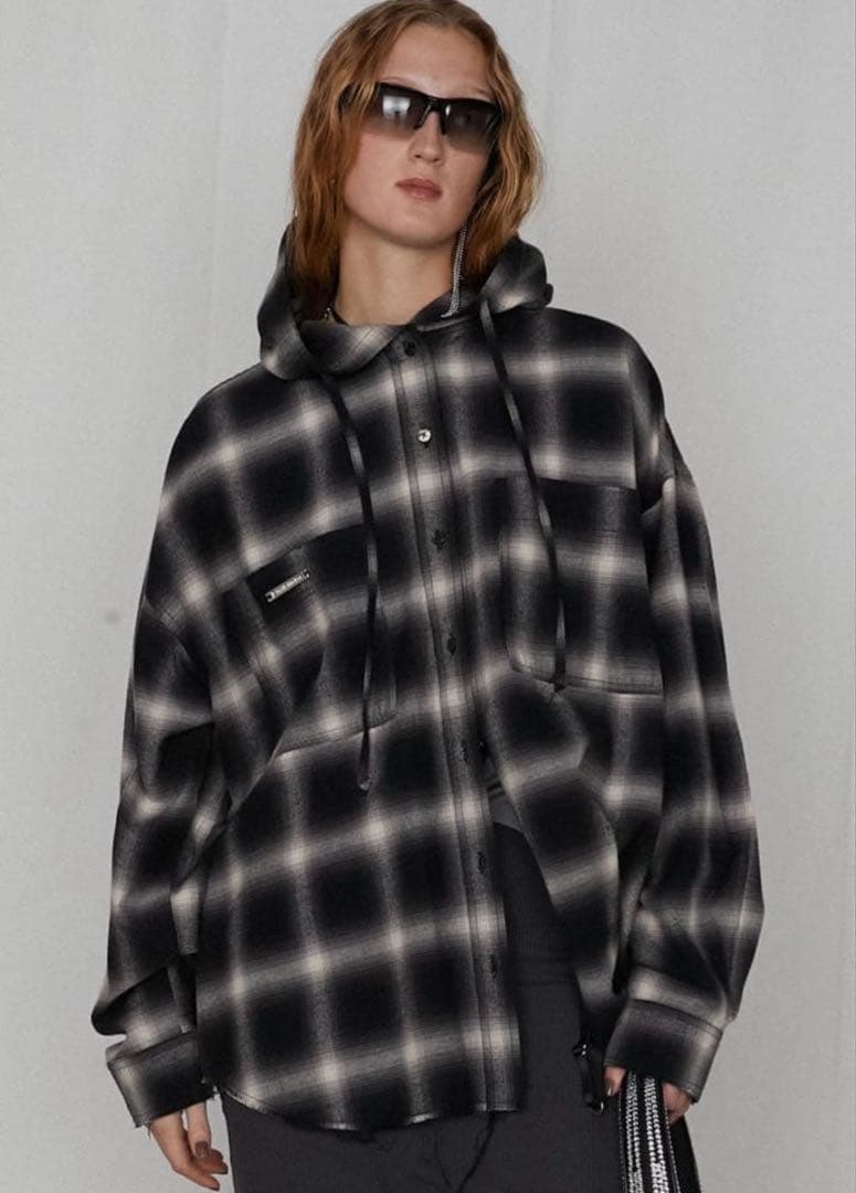 PRANK PROJECTフーデッドチェックシャツ