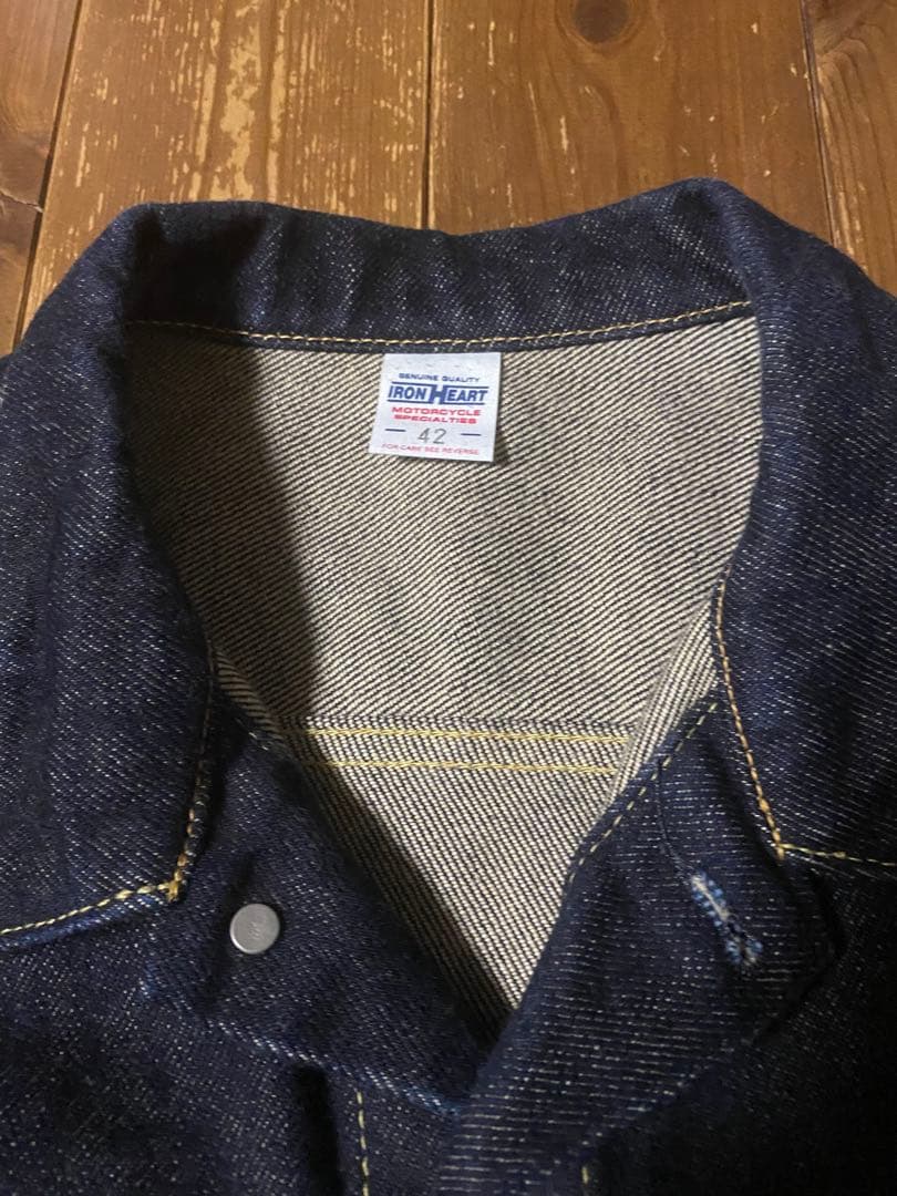 アイアンハート 21oz セルビッチデニム トラッカーベスト／インディゴ