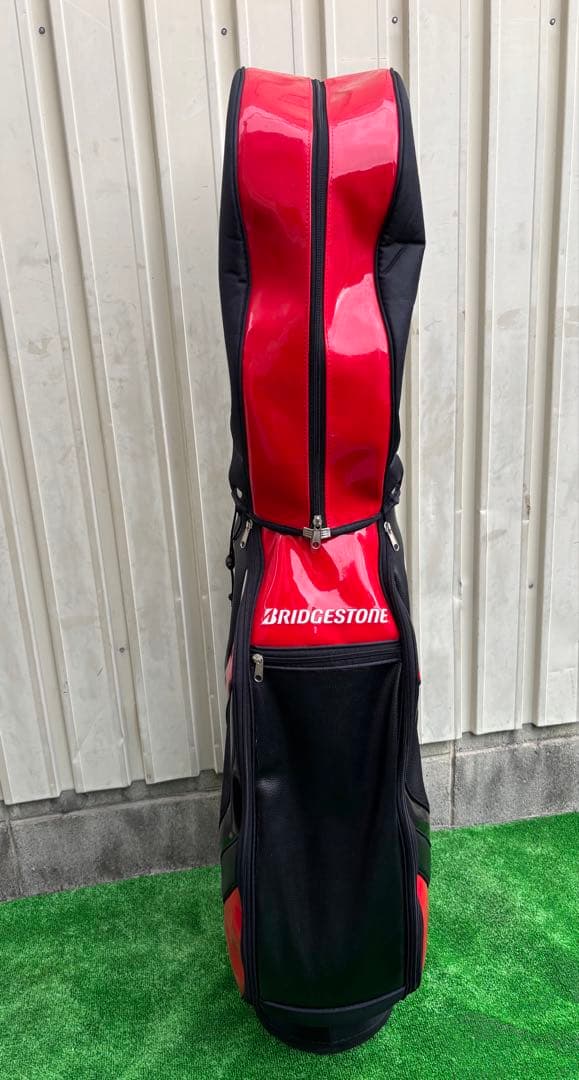 BRIDGESTONE ゴルフキャディバッグ 赤黒