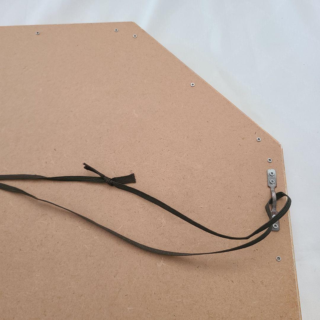 ミラー 鏡 インテリア 八角形 壁掛け 額縁 ウォールミラー ゴールド