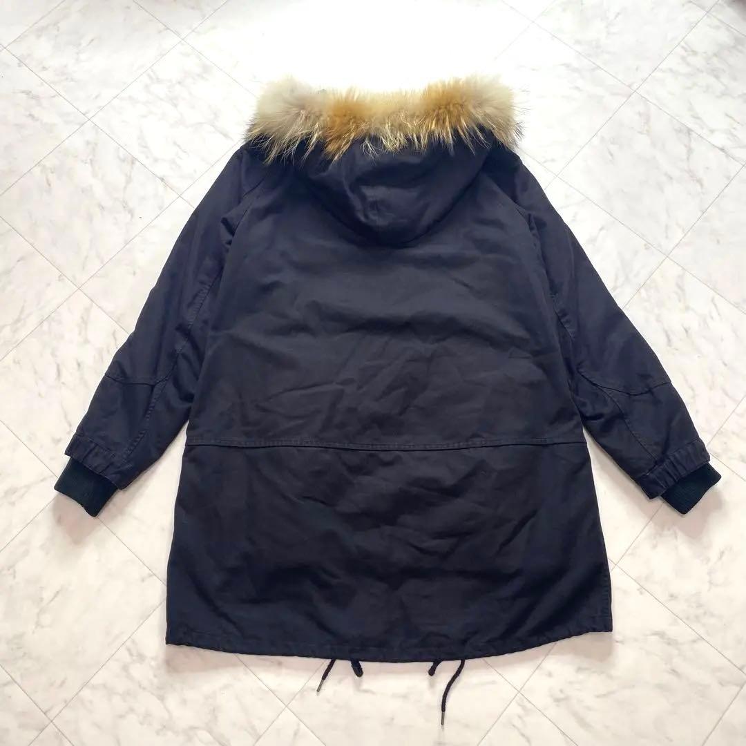 ツモリチサト　黒　モッズコート　ラクーンファー　ボアライナー付き