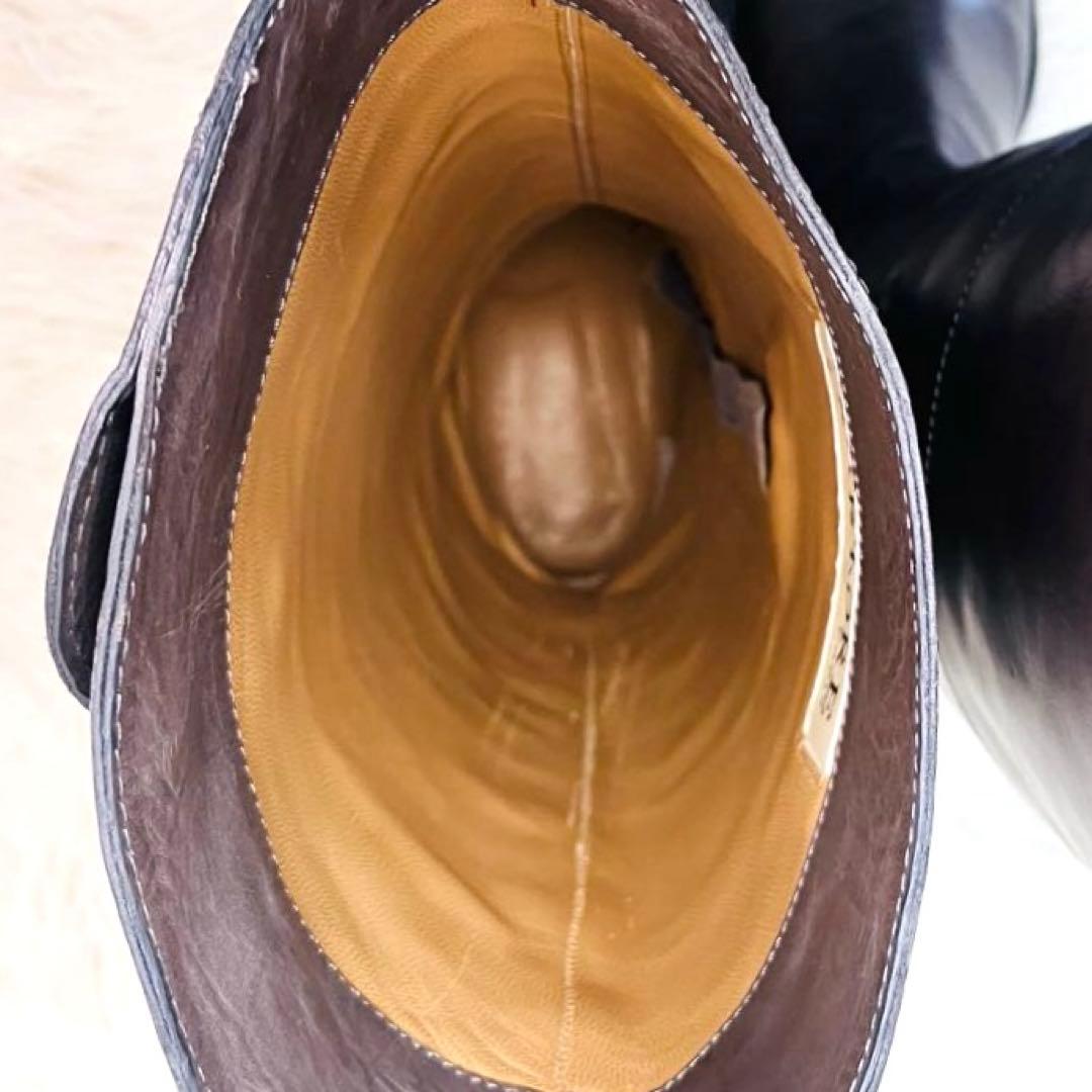 【希少色】SARTORE 38 グレージュダブルストラップ　サイドジップ　ロング