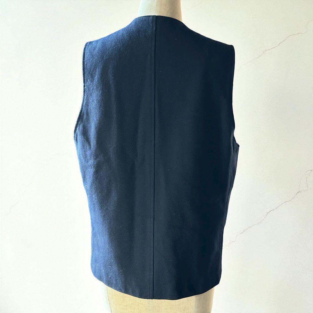 アディクトクローズ ADDICT CLOTHES ネイビー コットン混紡 ベスト