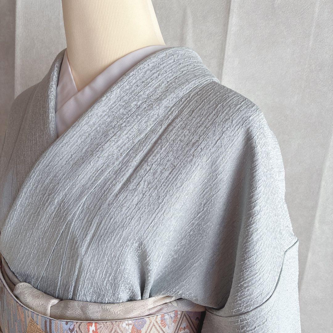 色無地　フルセット　着物　スモールサイズ　Sサイズ　正絹　ほていや　一つ紋　N3