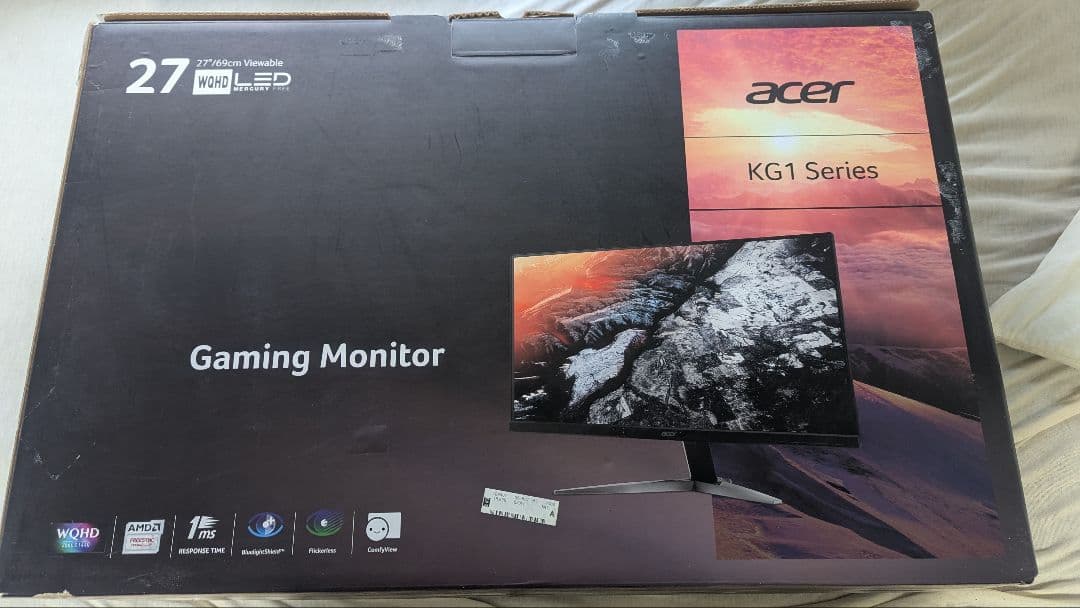中古 Acer KG271U A 27型 2K 1ms 144hz モニター