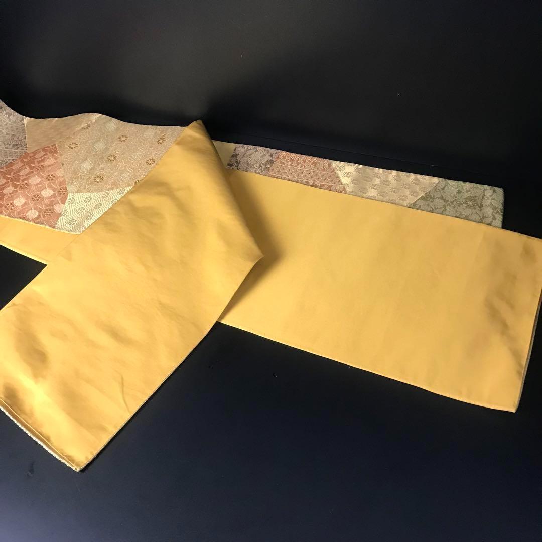 ZF-918 袋帯 正絹 金箔 六通 金彩 金糸 高級 逸品