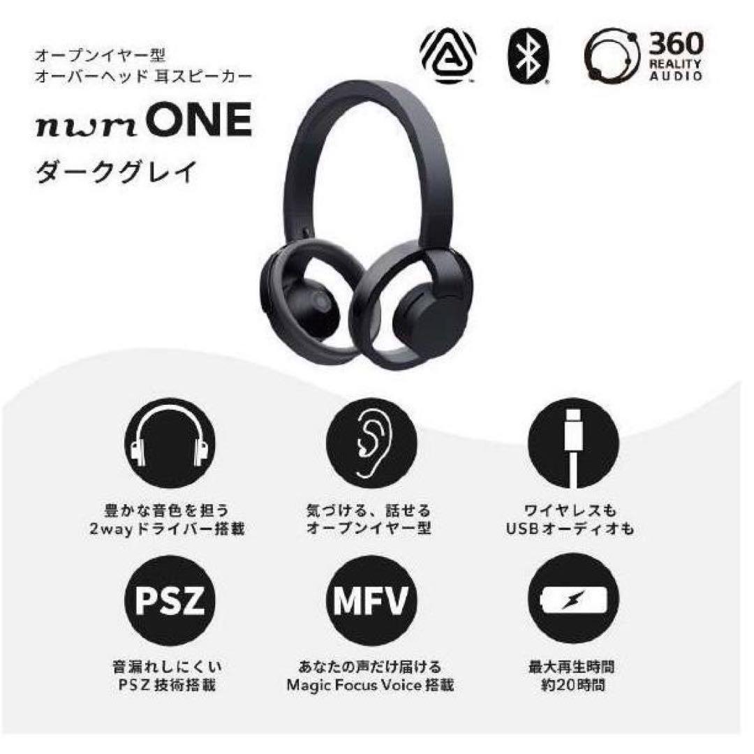 num ONE ワイヤレスヘッドホン ダークグレー