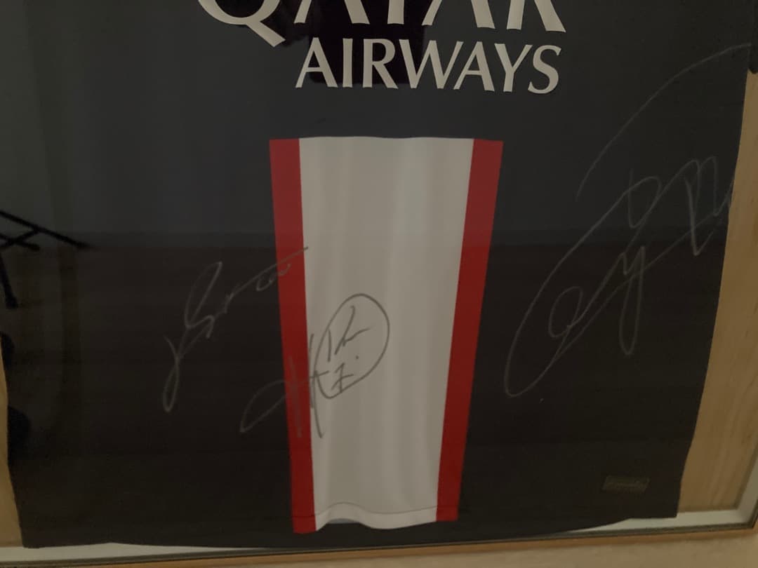 【希少　額入り】メッシ・ネイマール・エンバペ　3選手の直筆サイン入りユニフォーム