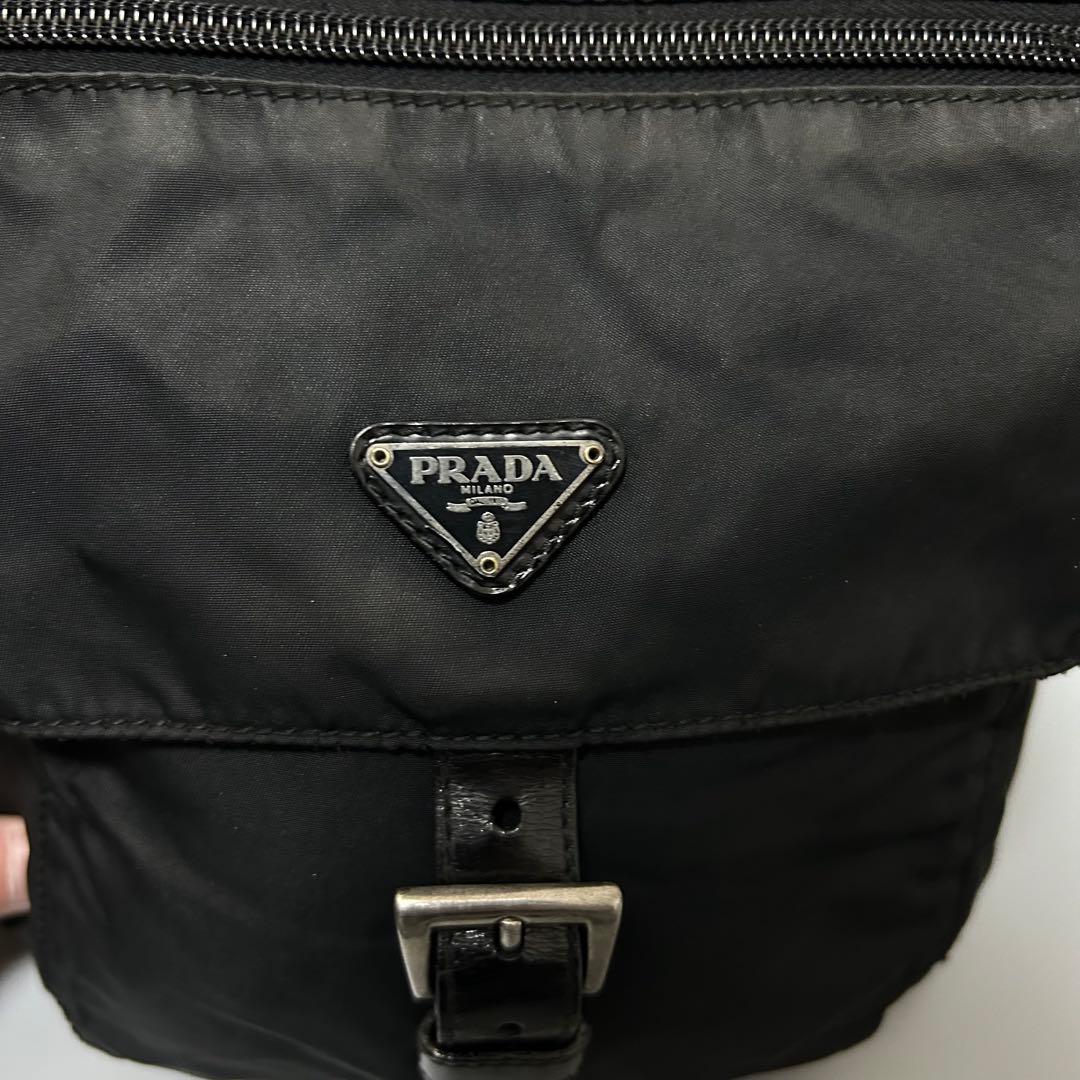 PRADA プラダ テスートナイロン クロスボディ ショルダーバッグ ブラック系
