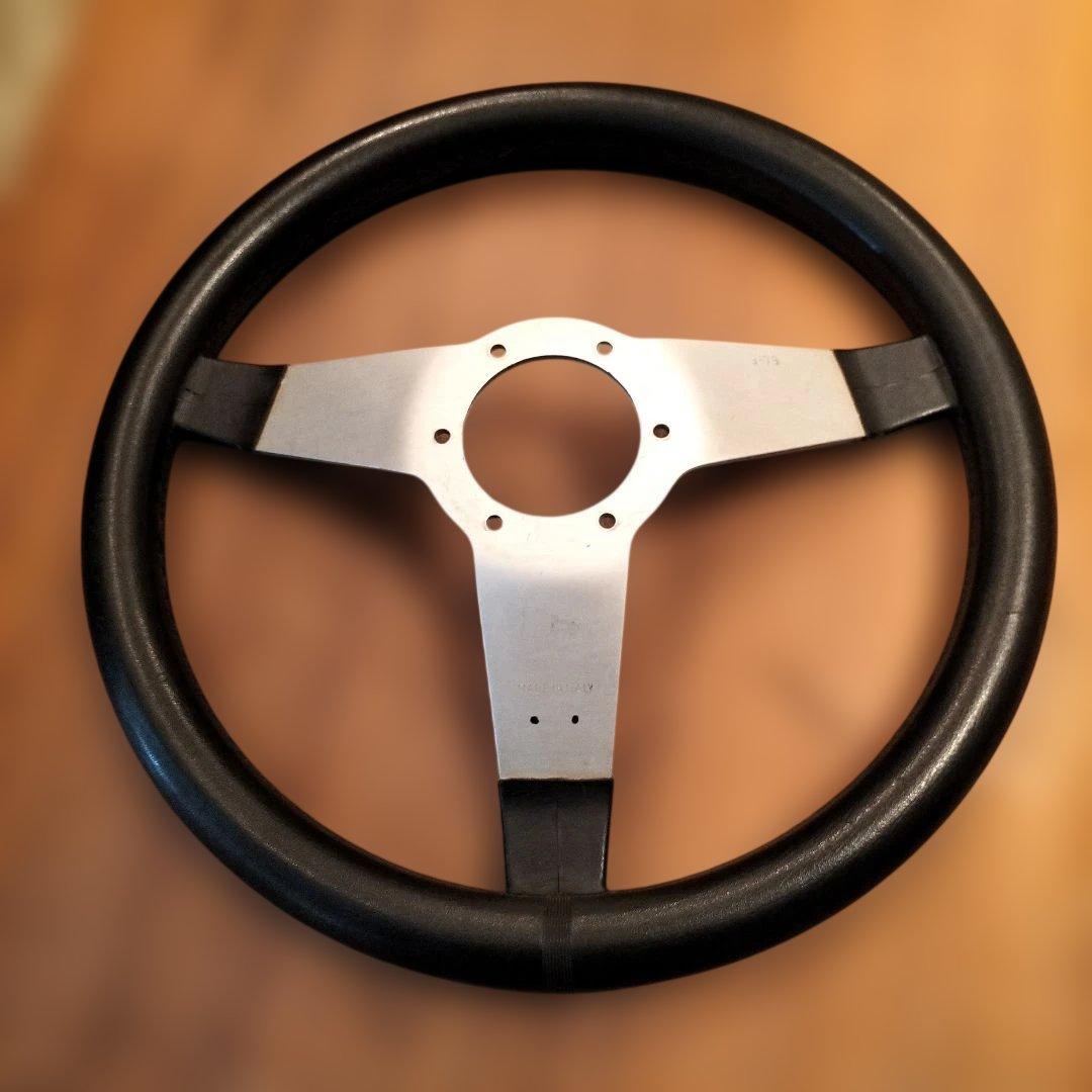 70S パーソナル　ステアリング 当時物　革巻　レザー