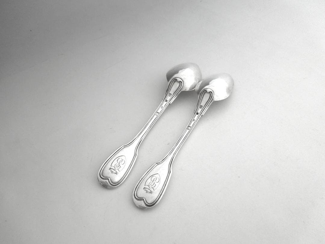 フランス　シルバースプーン2本　純銀
