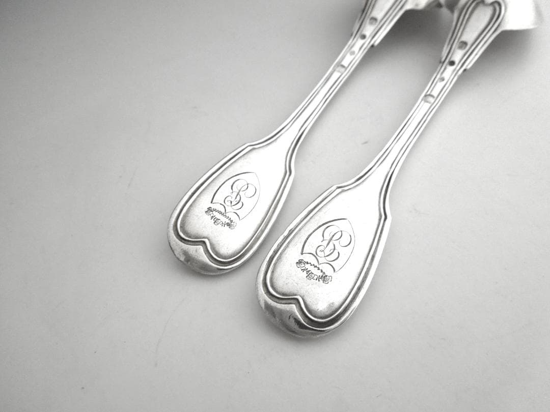 フランス　シルバースプーン2本　純銀