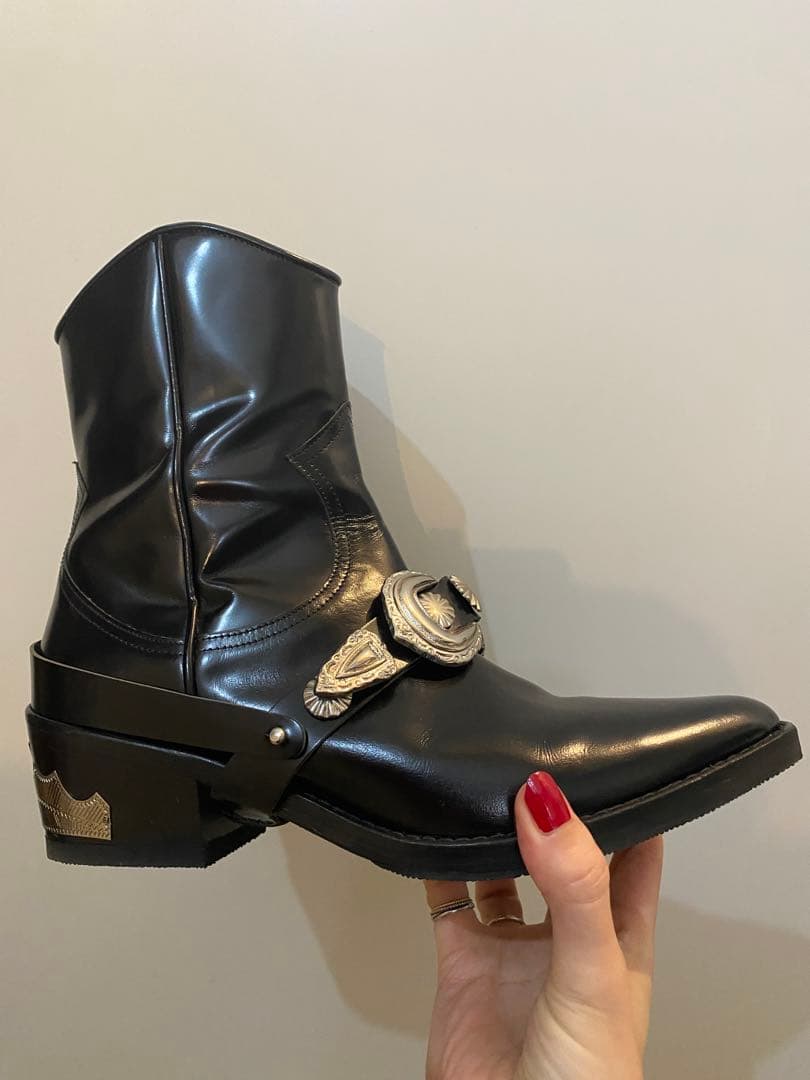 ★TOGAPULLA★本革バックルブーツ38美品