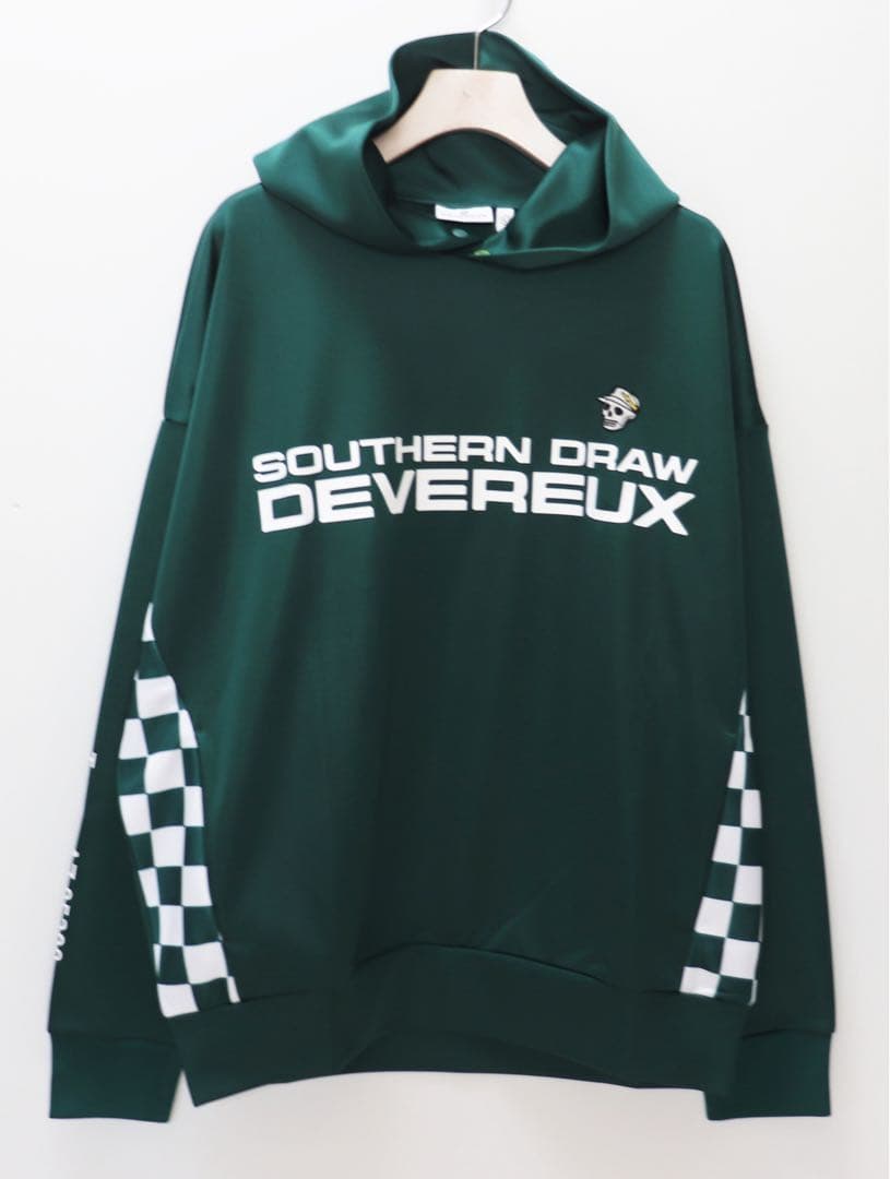 《デヴァローゴルフ》未使用 ビッグメッセージチェッカーフーディ ゴルフウェア L