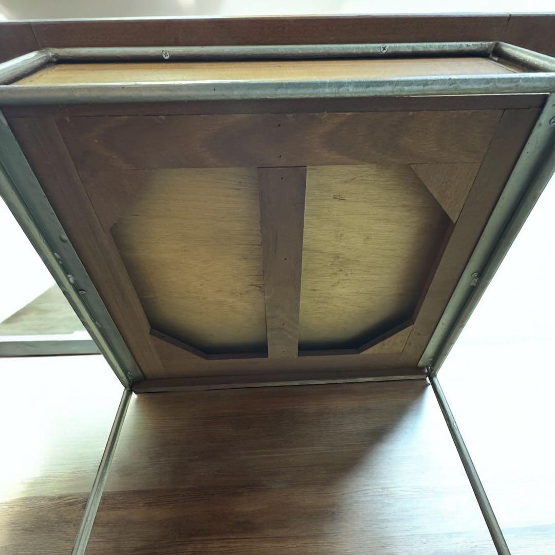 ヴィンテージ風 引き出し付 木製 スチール ドレッサー 鏡台