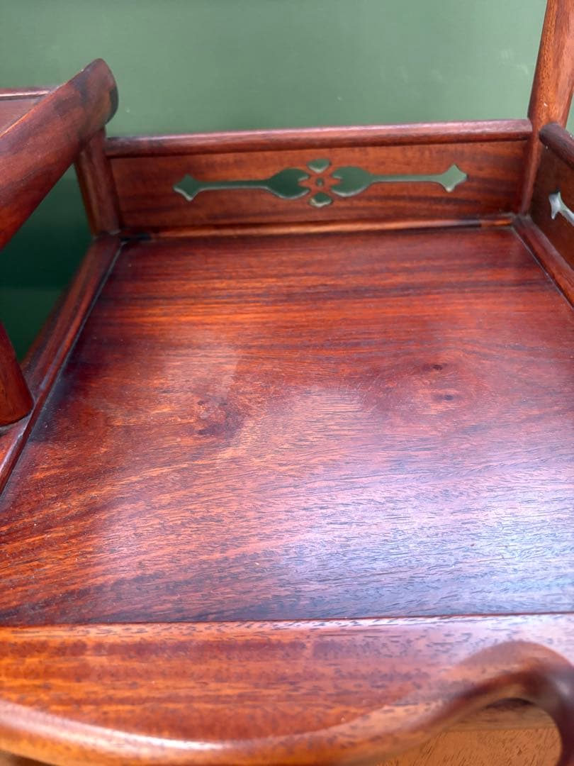 M132 茶タンス 幅1190mm 彫刻入り