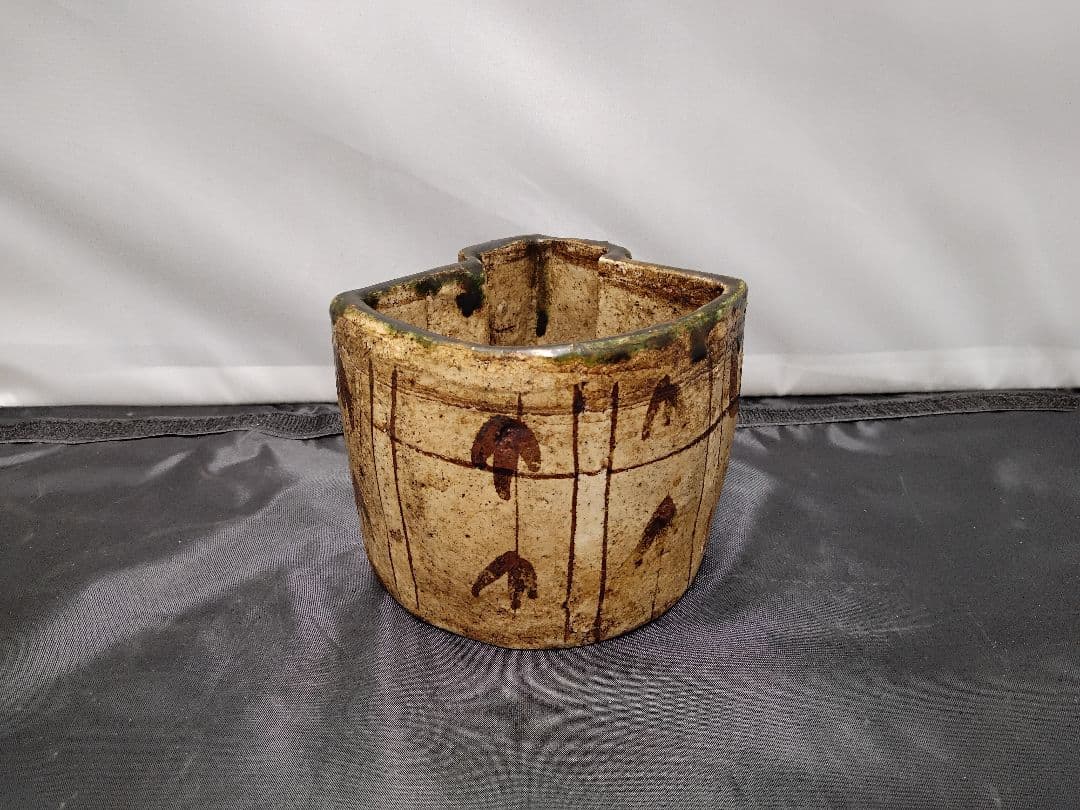 織部扇形向付　保存箱有　M１２６１