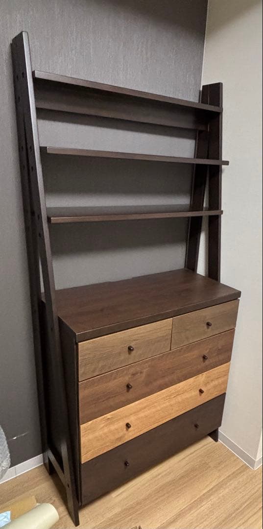 【送料込み】ニトリ チェストラック(ランダム2 80 DBR)/北欧風